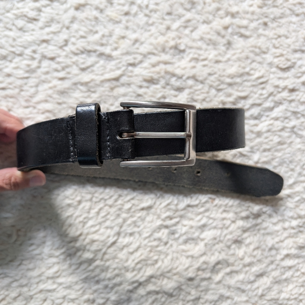 Buffalo Black Leather Belt